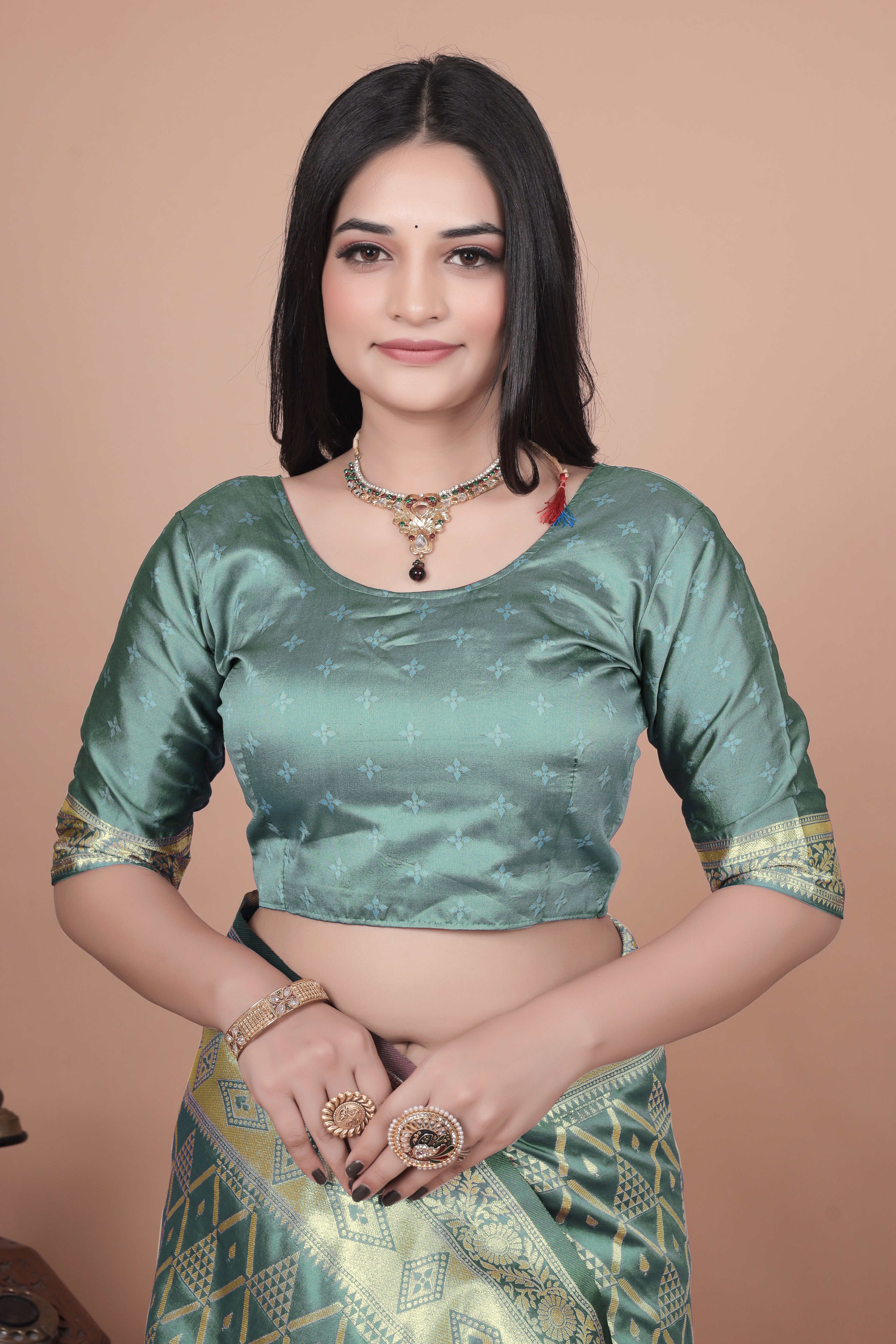 Mauve Banarasi Silk Saree with Silver Zari Elegance With 4 color option